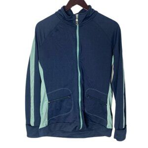 Alo Size XXL Women's Zip Up Track Jacket Blue